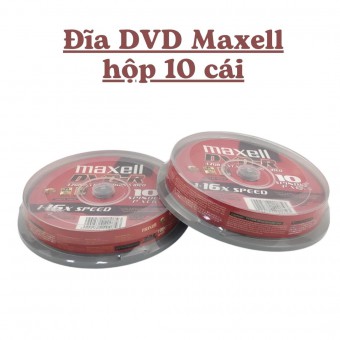 Đĩa DVD Maxell hộp 10 cái
